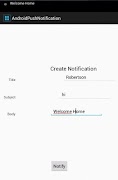 ANDROID PUSH NOTIFICATION تصوير الشاشة 1