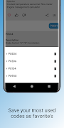برنامه‌نما OBD2 Code Info عکس از صفحه