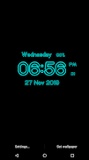 Neon Digital Clock Live WP स्क्रीनशॉट 1