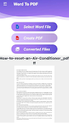 برنامه‌نما Docs Converter & PDF Converter عکس از صفحه