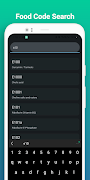 برنامهنما Food codes & scanner عکس از صفحه