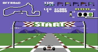 C64 Buggy Boy الملصق