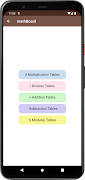 mathBoard - Learn Maths Tables screenshot 1