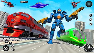 Train Robot Transform Car Game Ekran Görüntüsü 7