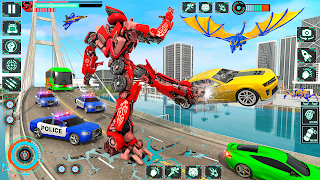 Dragon Robot Police Car Games ポスター