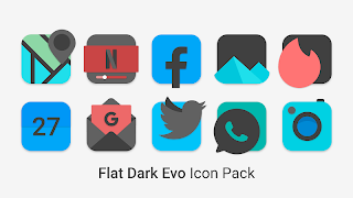 Flat Dark Evo - Icon Pack poster