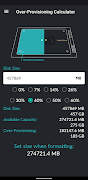 Over-Provisioning Calculator Screenshot 1