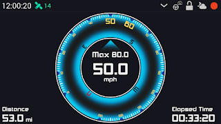 برنامه‌نما GPS HUD Speedometer عکس از صفحه