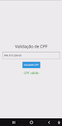 Validador de CPF ภาพหน้าจอ 1