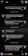 SMS Theme Dusk Black messages capture d'écran 1