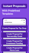 6 Schermata AI Proposal Writer, Generator