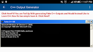 C++ Output Generator poster