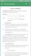 Poster Service Agreement Maker