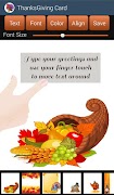 برنامه‌نما Thanksgiving cards عکس از صفحه