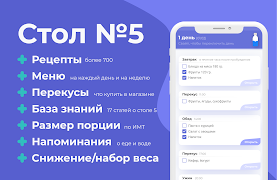 پوستر Диета стол 5 - меню и рецепты