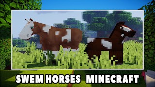 SWEM Horses Minecraft PE Mod 포스터