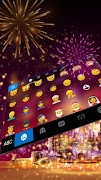 برنامه‌نما تم صفحه کليد Gorgeousfirework عکس از صفحه