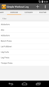 برنامهنما Simple Workout Log عکس از صفحه