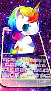 Galaxy Unicorn Tema de teclado captura de pantalla 2