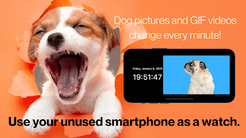 Dog Clock app.digital cute-poster