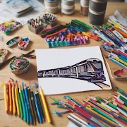 Train à colorier capture d'écran 3