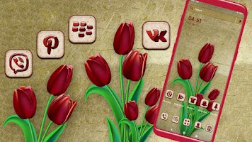 Red Tulips Theme poster