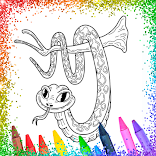 Glitter Snakes Coloring Book