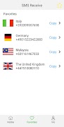 SMS Receive  Virtual Numbers imagem de tela 1