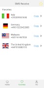 SMS Receive Virtual Numbers captura de pantalla 1