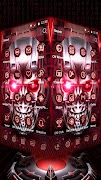 Neon Tech Skull 3D Theme تصوير الشاشة 1