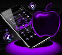 Violet Neon Apple Tech Theme screenshot 3