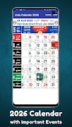 Urdu Calendar 2026 स्क्रीनशॉट 2