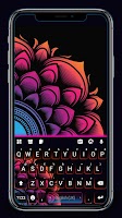 Fundo do Teclado Colorful Lotus Cartaz