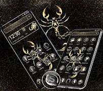 7 Schermata Golden Black Scorpio Theme 🦂