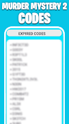 Murder Mystery 2 Codes スクリーンショット 2