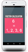 برنامه‌نما Factor Calculator عکس از صفحه