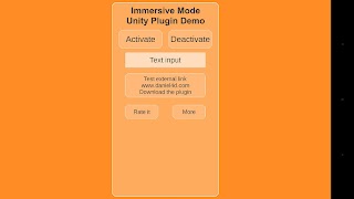 برنامه‌نما Immersive Mode Unity3D Plugin عکس از صفحه