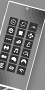Square Dark - Icon Pack 스크린샷 1