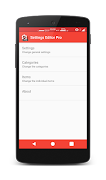 Settings Editor Pro ảnh chụp màn hình 1