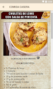 Comida Casera تصوير الشاشة 2
