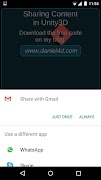 Sharing Content (Unity3D demo) تصوير الشاشة 1