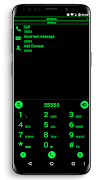 برنامه‌نما Dialer Theme Black Green drupe عکس از صفحه