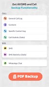 SMS, Call Logs, Contact Backup screenshot 1