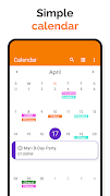 Simple Calendar screenshot 1