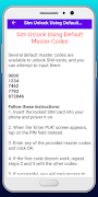 PUK Code SIM Unlock Guide captura de pantalla 3