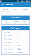 Age Calculator. Ekran Görüntüsü 3