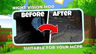 Night Vision Mod Minecraft PE 스크린샷 2