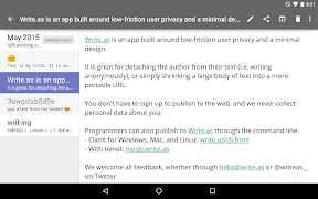 Write.as: Anonymous screenshot 4