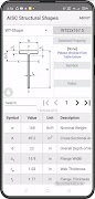 AISC Structural Steel Shapes screenshot 4