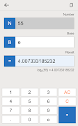 برنامه‌نما Logarithm Calculator عکس از صفحه